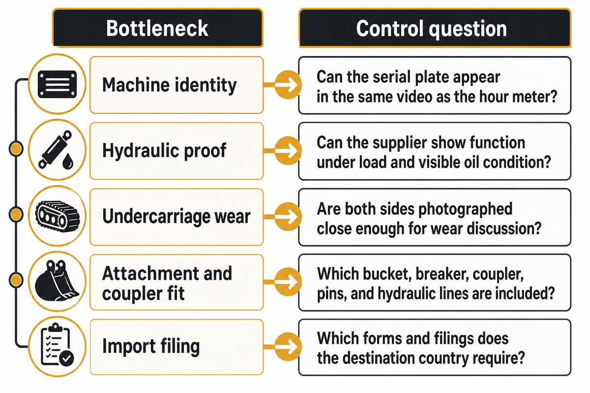 Hidden quote bottlenecks that can delay a used excavator deal