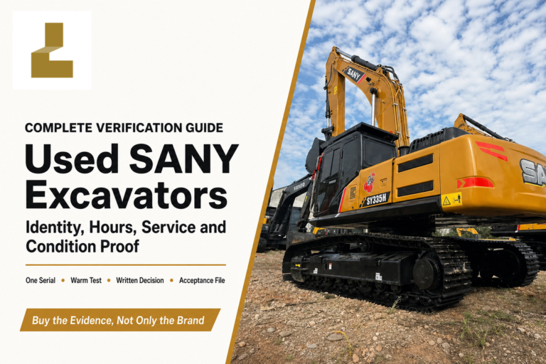 Used SANY Excavators: 7-Step Evidence Guide
