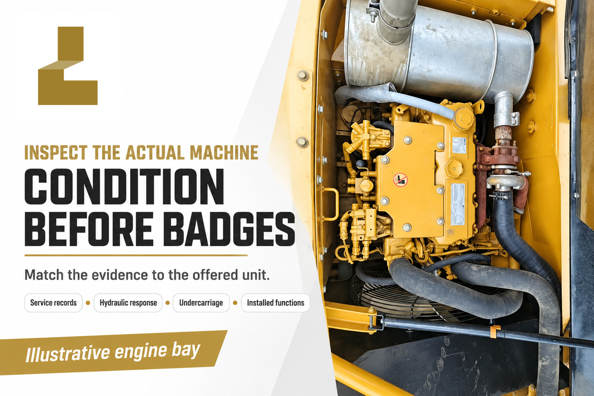 Actual unit inspection and service records matter; an illustrative engine-bay photo does not identify the fitted engine.