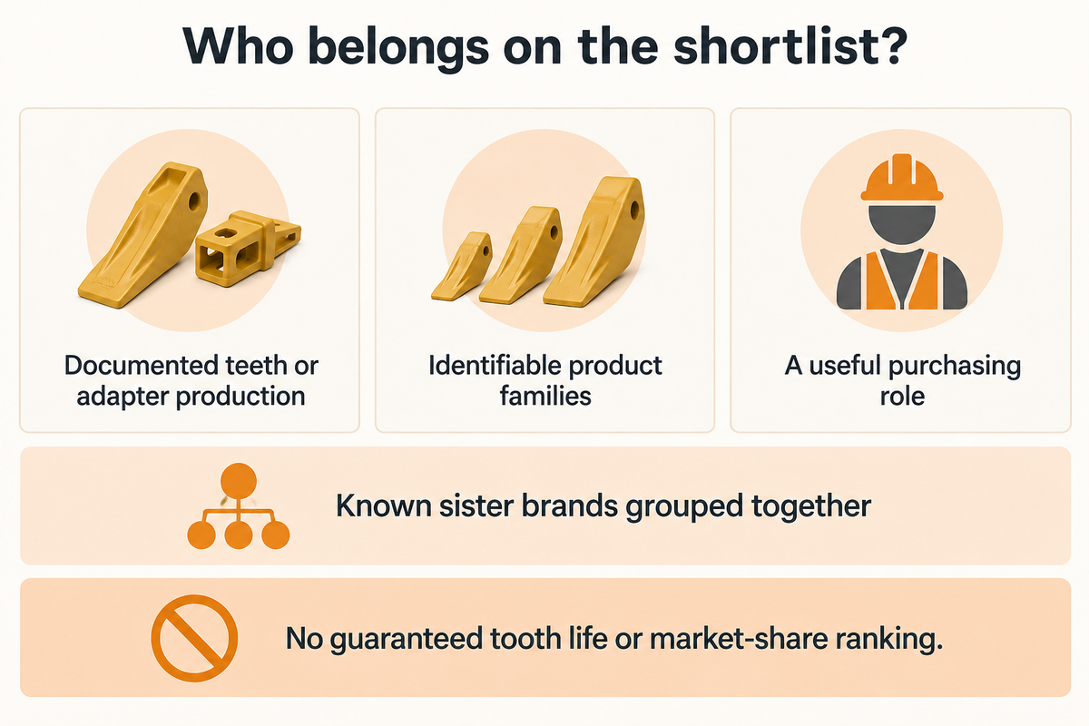 Selection requires documented production, identifiable systems and buying relevance; official corporate sources.
