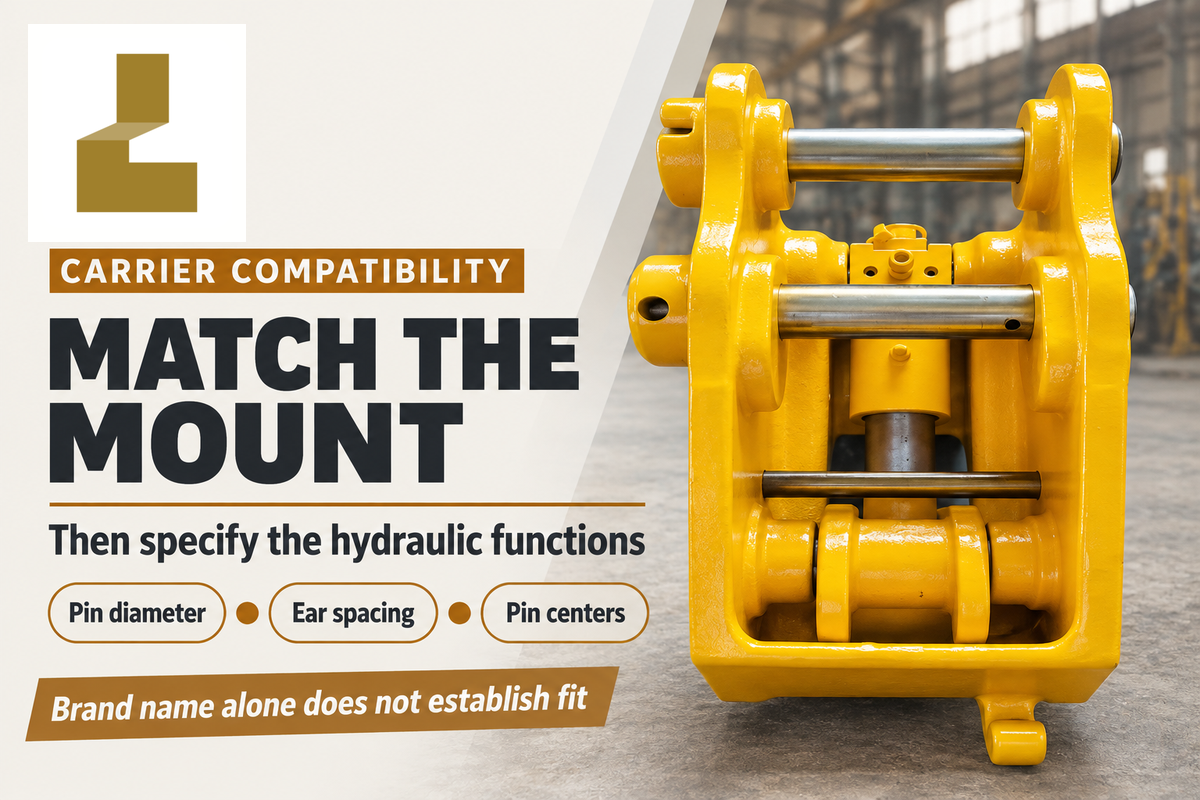 Pin diameter, ear spacing and pin centers are separate mounting dimensions.
