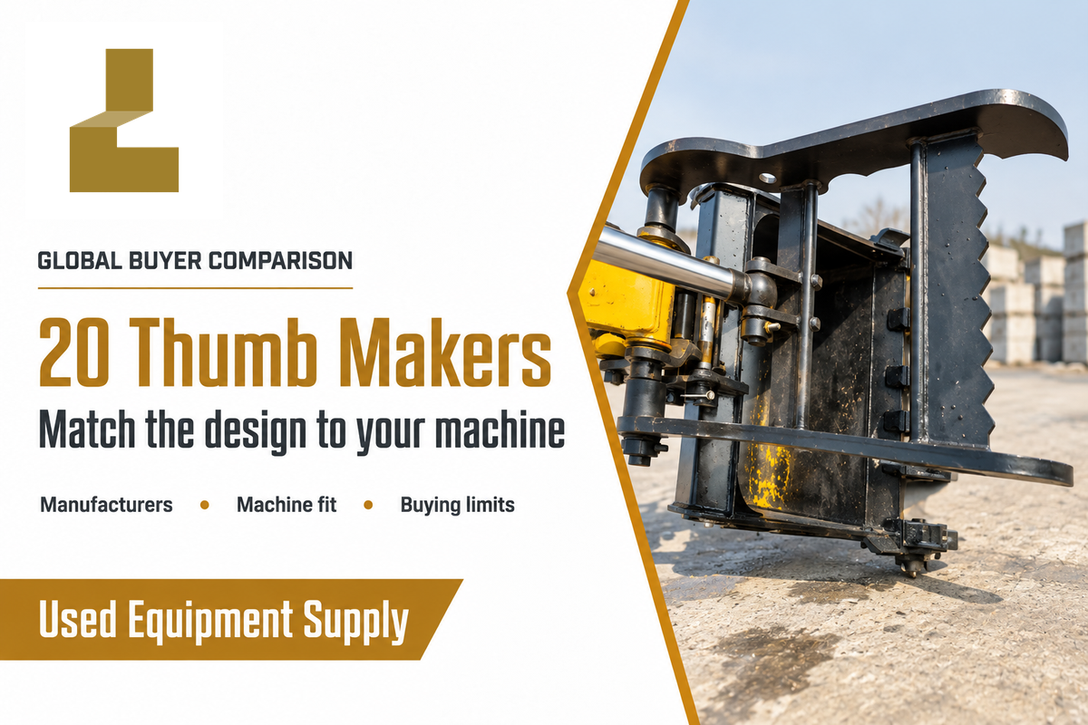 Excavator Thumb Manufacturers: 20 Global Companies