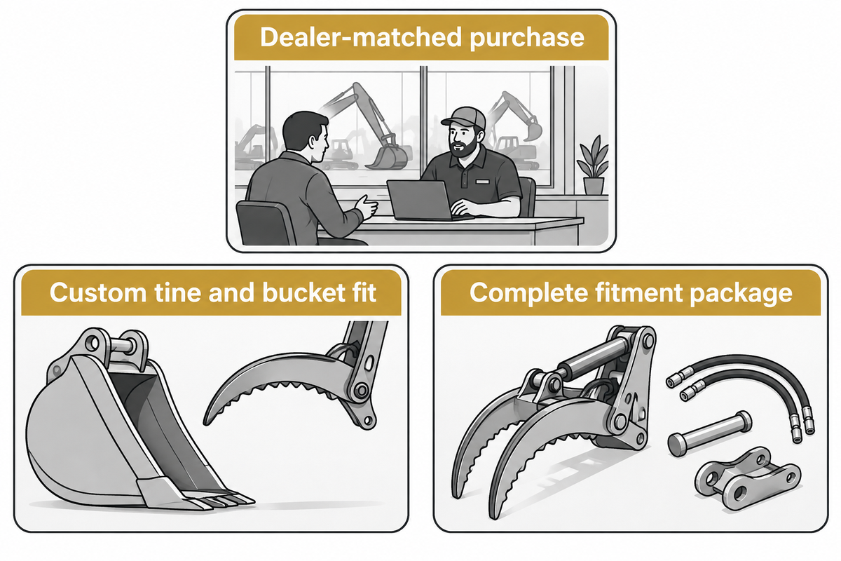 North American supply routes differ in dealer support, custom geometry and included installation parts.