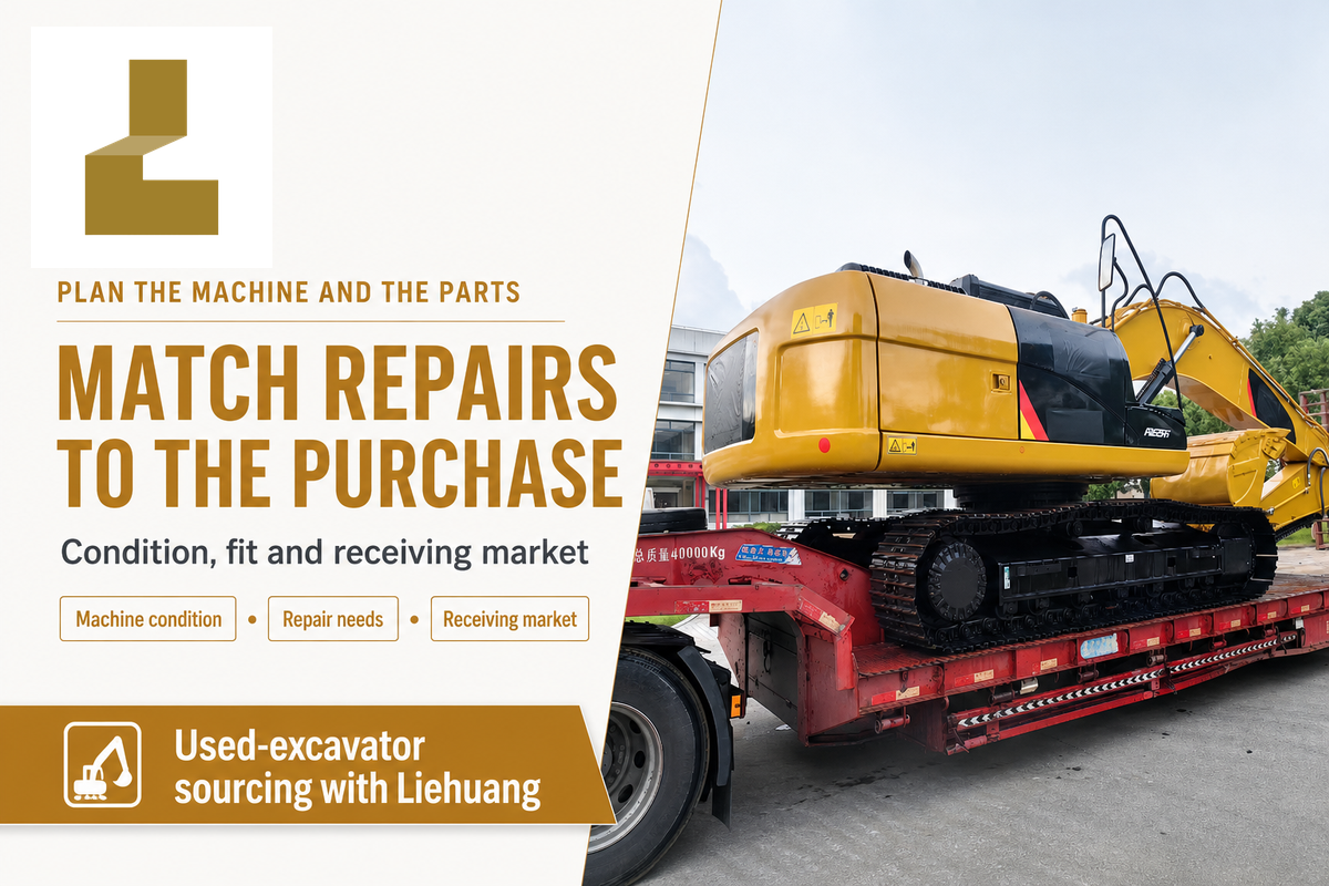 Connect undercarriage repair needs to machine condition and destination when buying a used excavator; Liehuang.