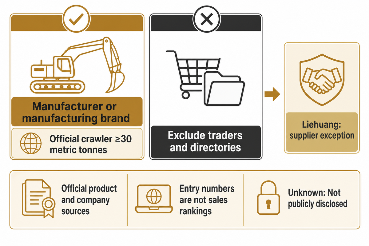 Eligibility criteria, exclusions and source rules for this heavy excavator guide